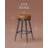Bar Stools Set of 2, Counter Height Swivel Bar Stools, Synthetic Leather with Stitching-101042404-101042401