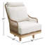 Chaise crème Swviel avec tissu d'oléfine-1063239478