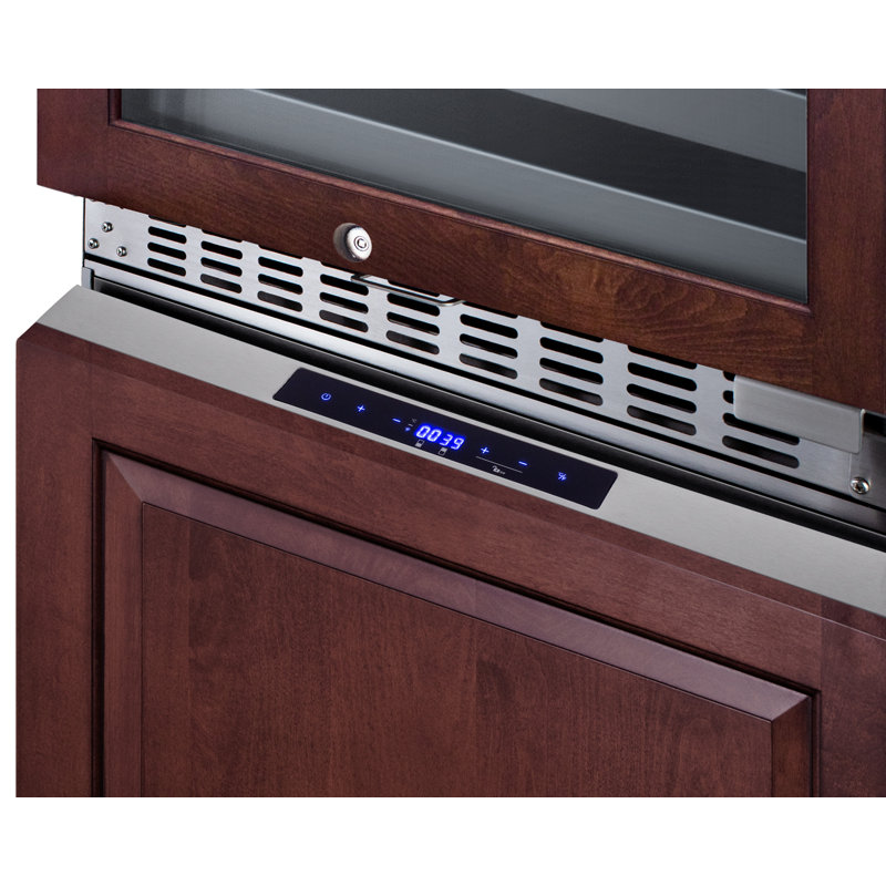 Summit Appliance Four Zone 23.63 " Built-In and Freestanding 46 Bottle Wine & Beverage Refrigerator