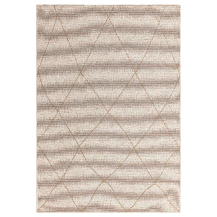 Ekta Geo Machine Woven Flatweave Cream Area Rug