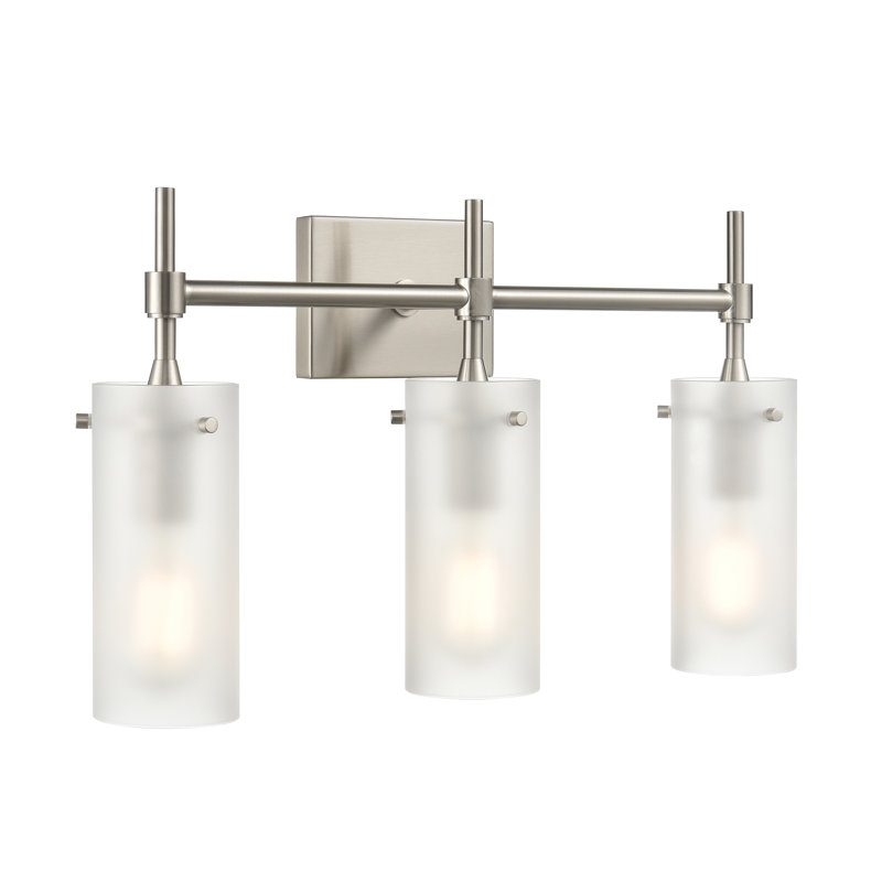 Sansbury Armed Sconce, Brushed Nickel, Frost