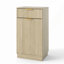 Armoire poubelle inclinable 10 gallons Woodgrain avec tiroir à texture ondulée et bac coulissant