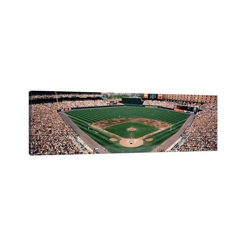 Camden Yards Baseball Field Baltimore MD by Panoramic Images - Wrapped Canvas Panoramic Print, 182.88 cm H x 60.96 cm W