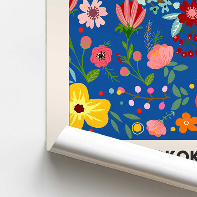 Bangkok Flower Market Poster Rolled Print