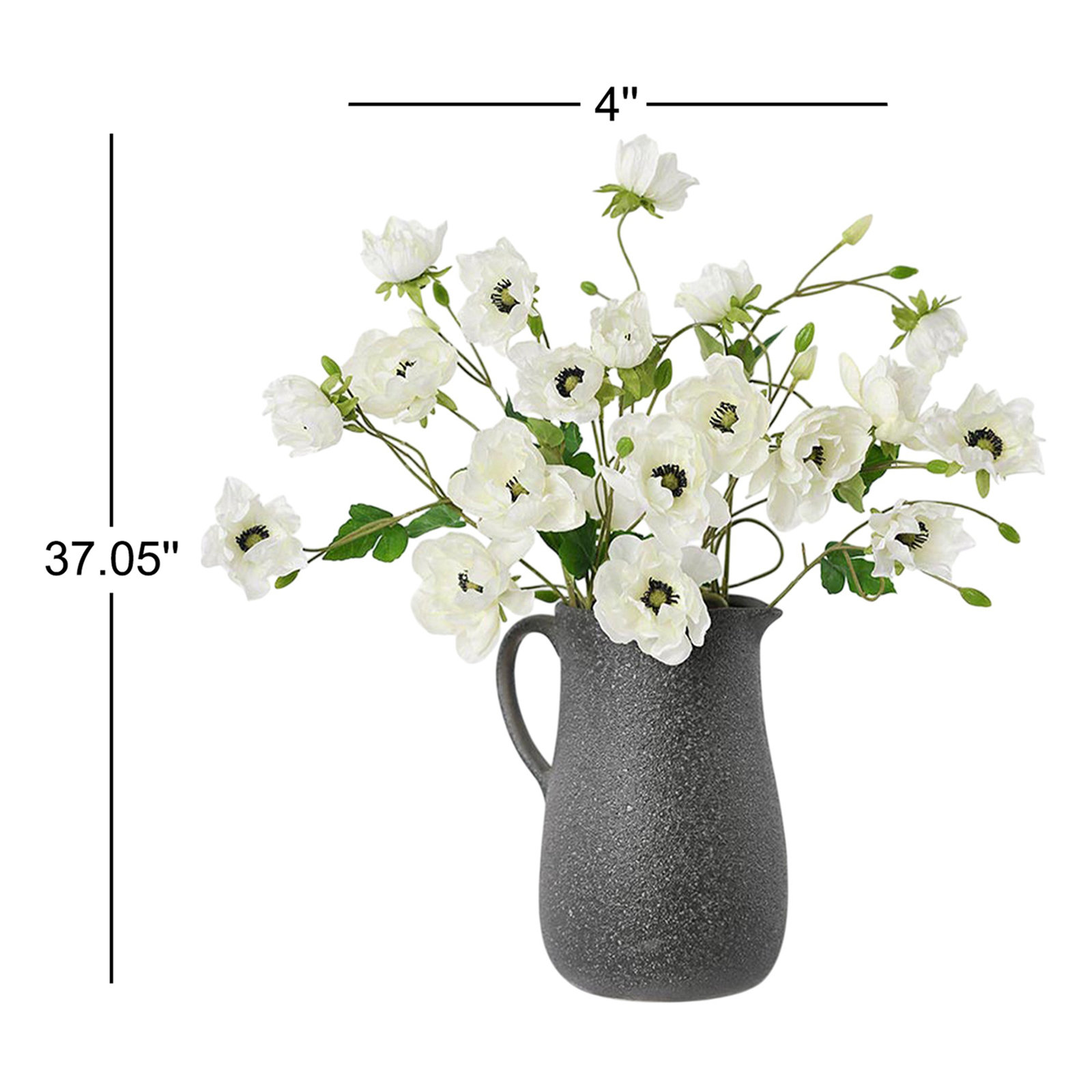 Creamy White Decorative Artificial Anemone cathayensis, White