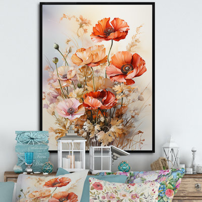 " Poppies Bouquet Sunset Moment "
