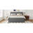Size Upholstered Platform Bed With Brick Pattern Headboard, With XL Size Trundle And 2 Drawers, Linen Fabric,-1061109645