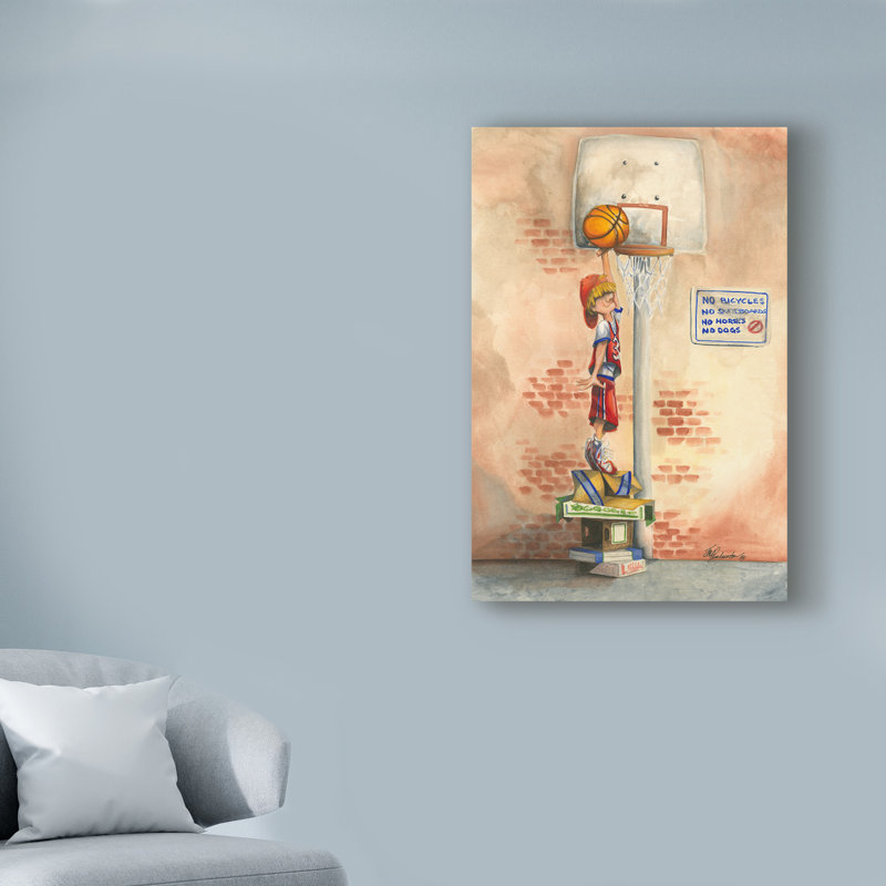 « dunks », art sur toile, H 24 po x l 16 po x P 2 po