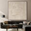 Impression sur tissu grand format - Motif géométrique visage de femme beige neutre pour salon ou chambre - « Assemblage du cadre requis (cadre non fini) »-135870016