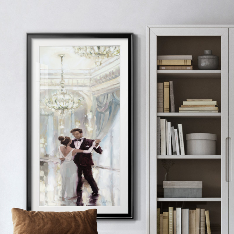 Ballroom Dancing - Peinture encadrée, H 14,5 po x l 26,5 po x P 1,5 po, Noir