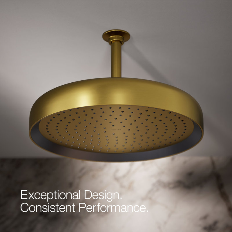 Statement 14" Single-Function Wall or Ceiling-Mount Round Rainhead, Round Rain Showerhead 2.5 GPM