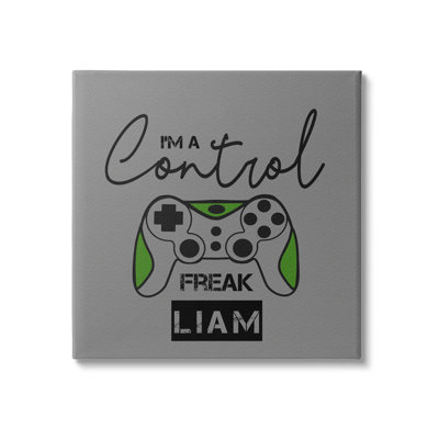 Control Freak Gamer cmw-123 Personalized Wall Art