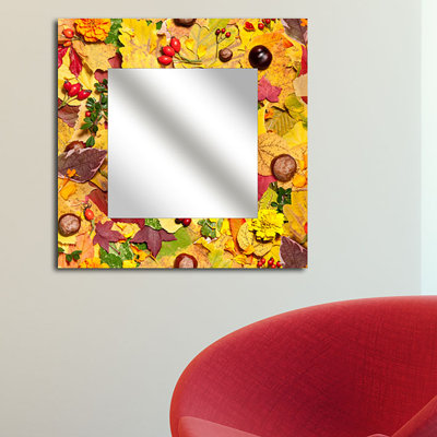 Miroir décoratif élégant avec plexiglas, 19,7 po x 19,7 po | Cadre durable en 100% panneau de fibres à densité moyenne, épaisseur: 0,3 pouce | Idéal pour le salon, la chambre à coucher ou le vestibule, il rehausse n'importe quel espace avec une é