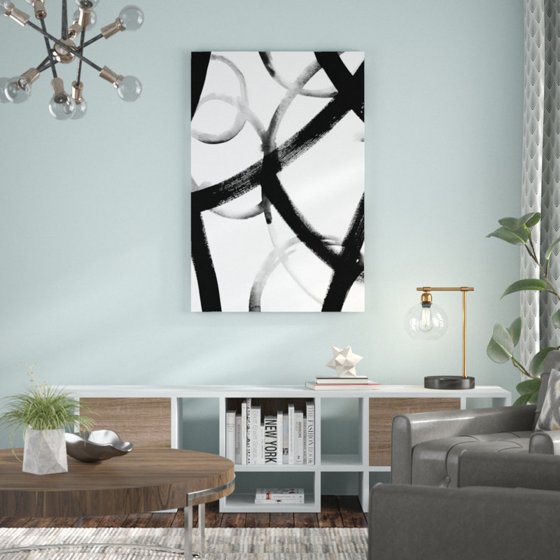 «Monochrome Ripple I», peinture sur toile, H 48 po x l 32 po