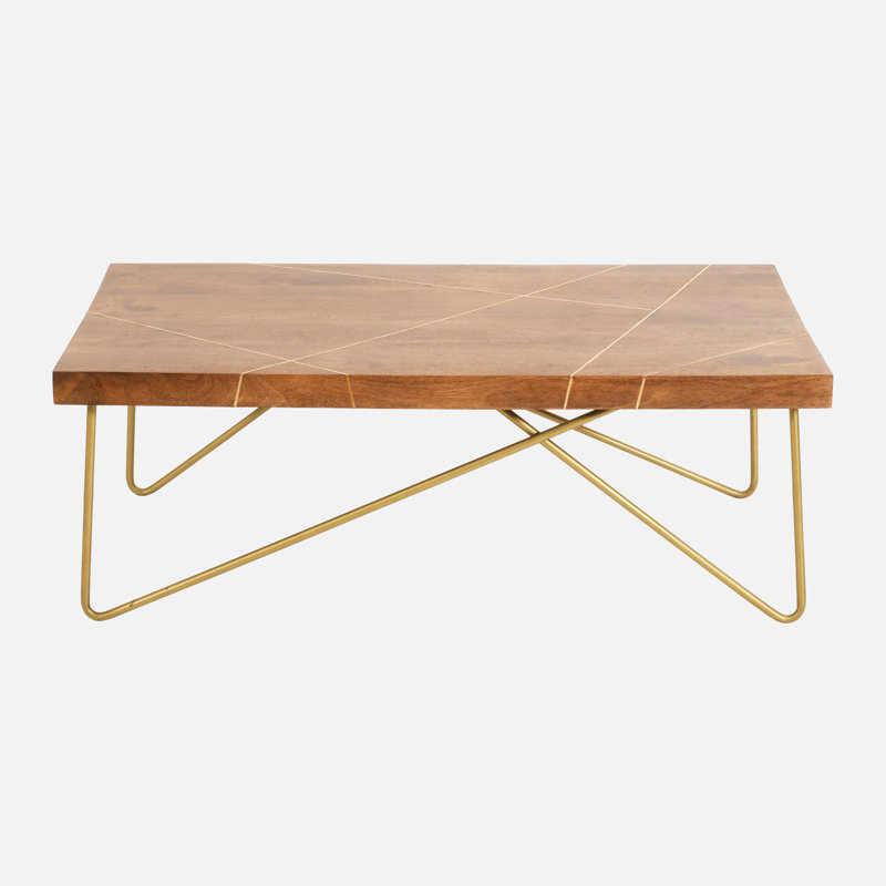 Rayos Solid Wood Top Single Coffee Table