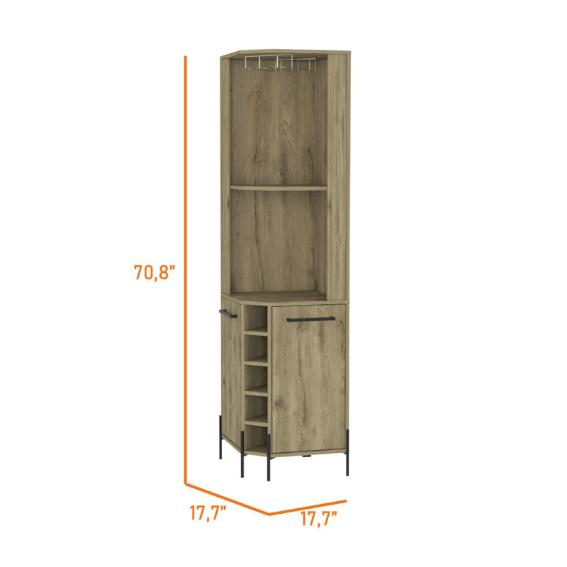 Armoire de bar 5 tablettes Macadamia