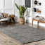 Tapis gris / noir en coton doux touffeté à la main Parnell-26746622