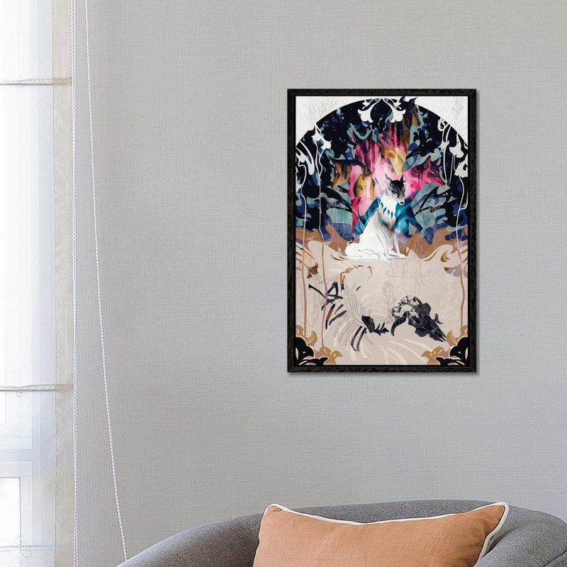 Working Hand in One Glove II 1 Piece Painting on Canvas, 66.04 cm H x 45.72 cm W, Black Framed