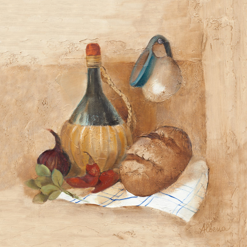Tuscan Table II by Albena Hristova - Wrapped Canvas Painting, 51cm H x 51cm W