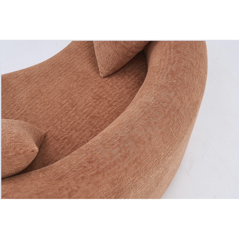 Canapé modulaire S-Curved Chenille, Corail