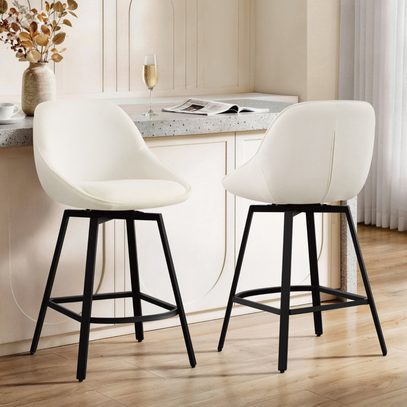 Swivel Counter Stool, Cream