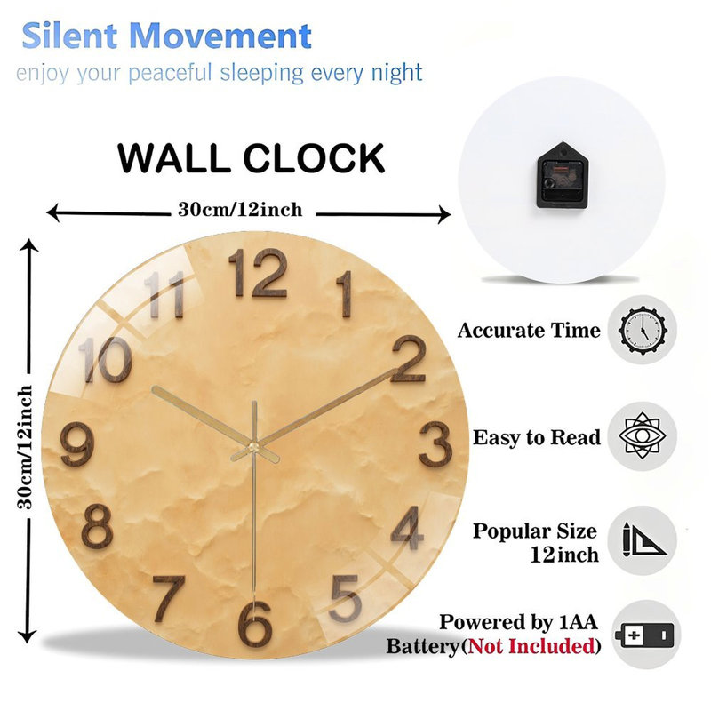 Horloge murale en bois