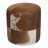  Alīna Leather Handmade Cowhide Living Room Stool with Patchwork Pattern-32235770