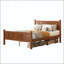 Lit double à panneau plat avec shaker et style campagnard-1882256873-1882256852