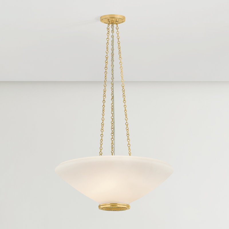 Awosting Pendant in Aged Brass, 8.25" H x 22" W x 22" D, Brass