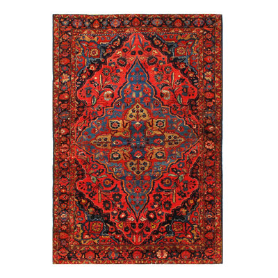 Isabelline Sarouk Farahan Light Blue Rug Living Room - 3'8" X 5'6"
