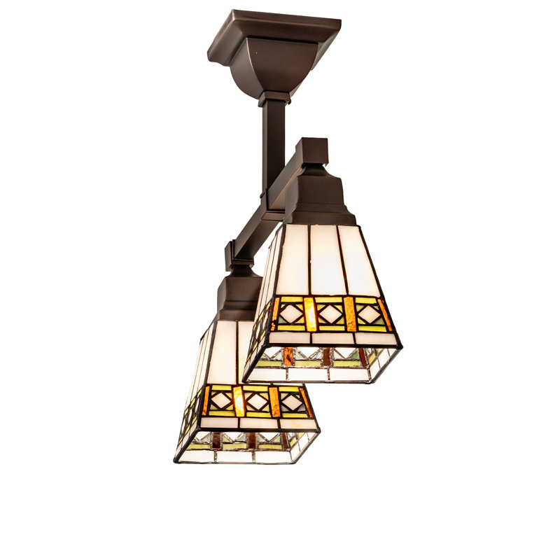 2 - Light Semi Flush Mount