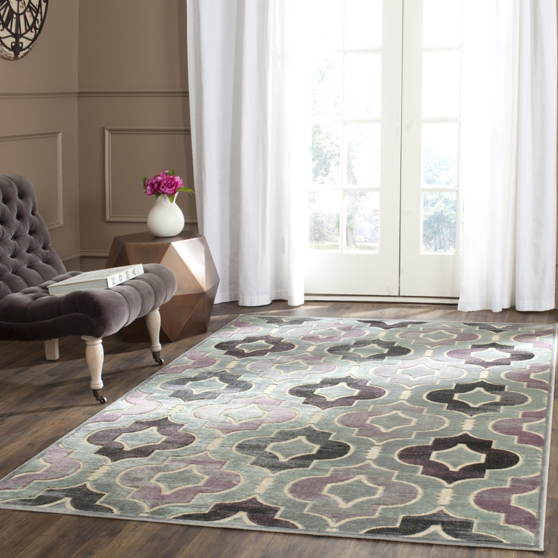 Westbrooks Geometric Viscose Area Rug, Rectangle 160 x 229 cm