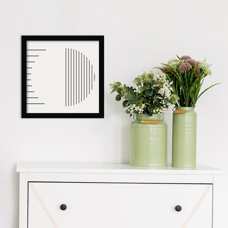 Modern Statement Stripes 1 by The Creative Bunch Studio, Black, 21" H x 21" W x 1" D