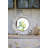  Oyster Shell Mirror, Large Round Oyster 24" Diameter, Handmade Glass & Oyster Shell, White Gloss Finish-1900353772