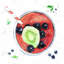 Berry Smoothies, reproduction sur toile