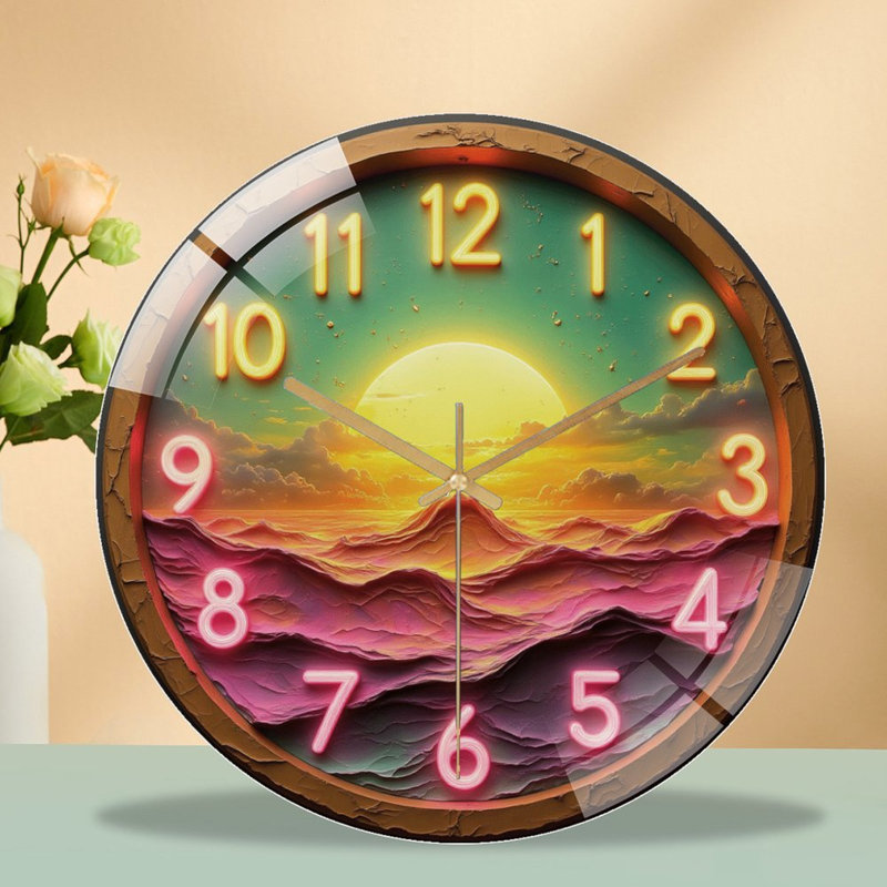 Horloge murale néon