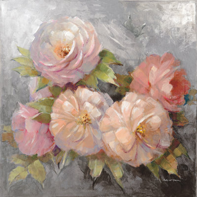 Roses sur fond gris III