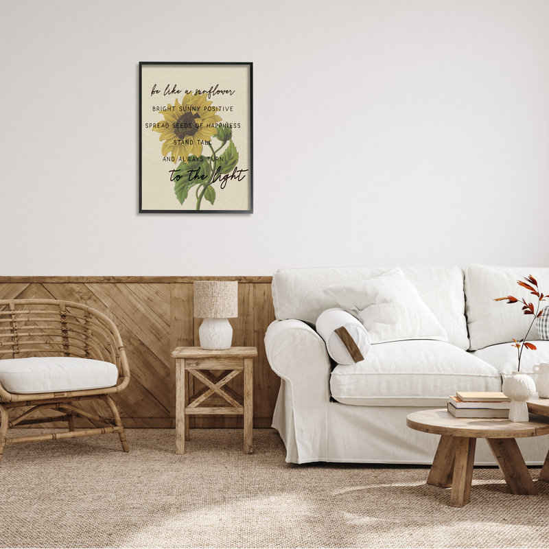 «Be Like A Sunflower», Daphné Polselli, H 30 po x l 24 po, Giclée encadrée noir minuit
