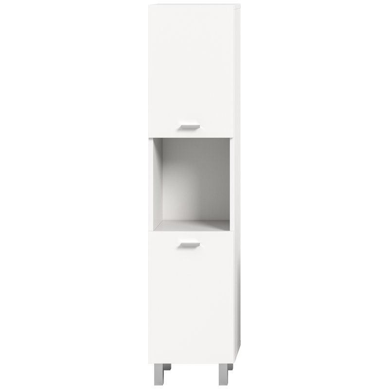 Boston Particle Board Freestanding Linen Cabinet, White