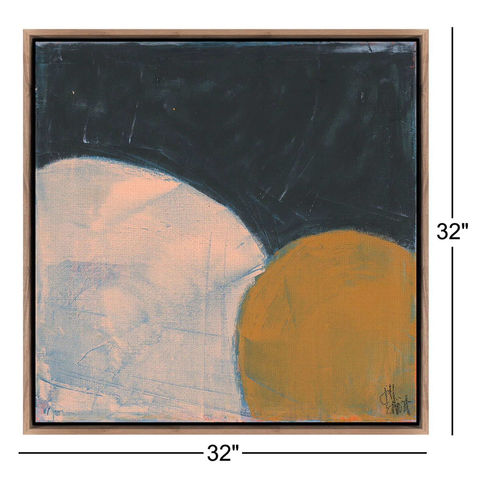 Sometimes Still by Jill Elliott, Dark Brown Canvas, 32" H x 32" W