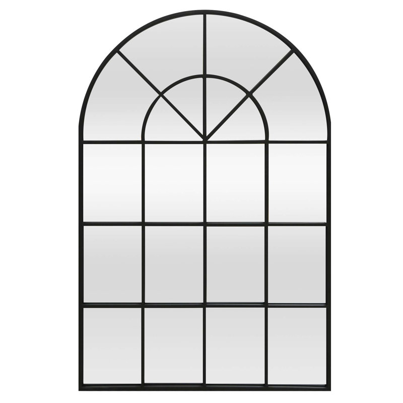 Arch Metal Window Panel Mirror