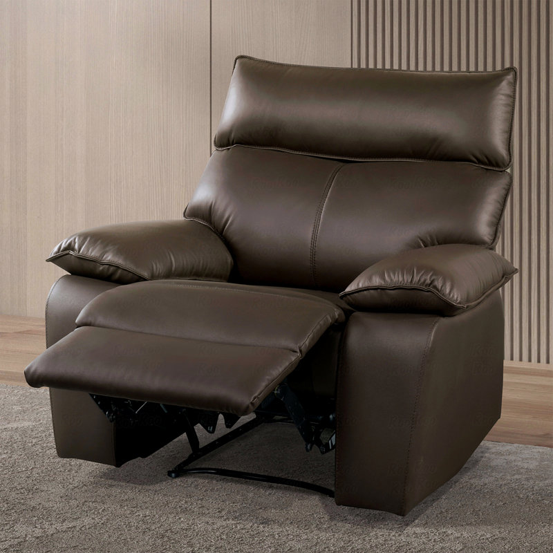 Manuelle avec fauteuil inclinable avec accoudoirs de chaise et plateau à garniture décorative en mousse à haute densité de style brun