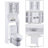 Kriston 23.5" W x 67" H  x 8.5" D  Free-Standing Bathroom Cabinet