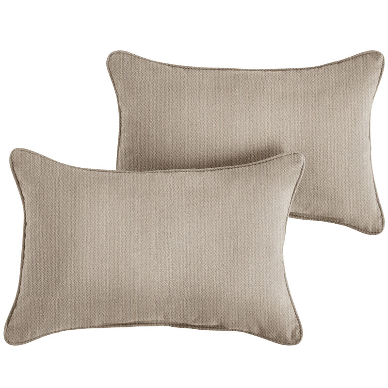 Revive Sunbrella® Outdoor Reversible Throw Pillow, 12"H x 24"W, Green