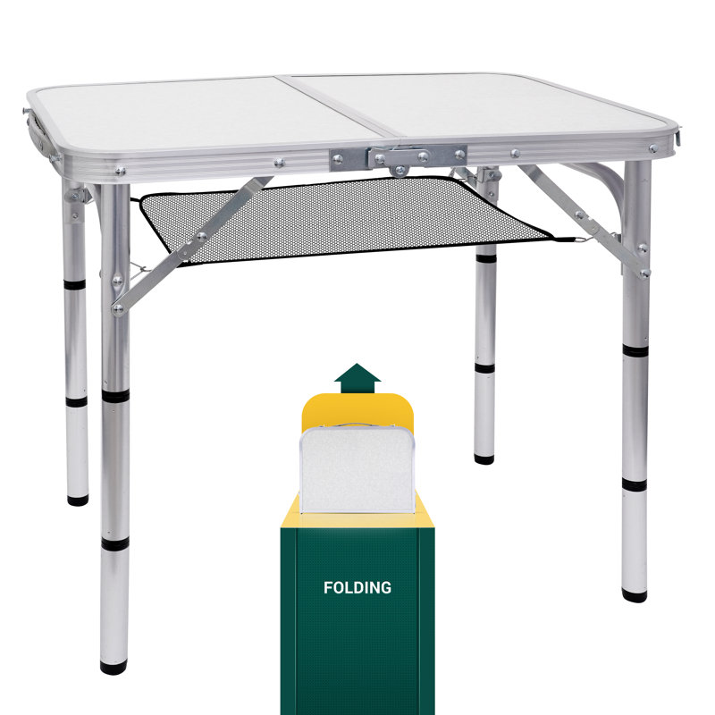 Guitierrez Rectangular Metal Folding Outdoor Camping Table , 23.8'' in. W 15.7'' in. D