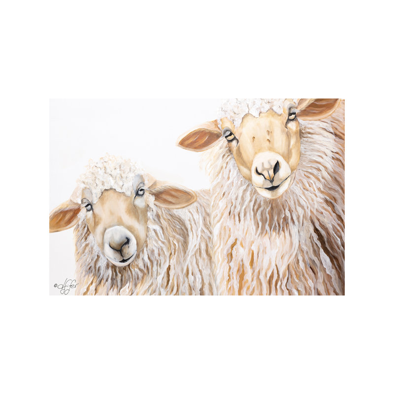 Ba Ba White Sheep by Diane Fifer - Print, No Frame, 66.04 cm H x 45.72 cm W x 3.175 cm D