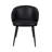 Looma Contemporary Modern Metal Vegan Leather Side Chair in Black-2084768092