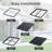 Powder-coated Metal Frame Standing Seam Fixed Window Awning All Weather Protection Door Canopy for Entrance, Windows, Porches, Balconies-126954200-126954196
