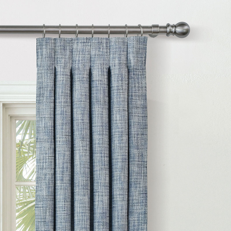 Cavill Room Darkening Curtain, Blue, 40" W x 108" L