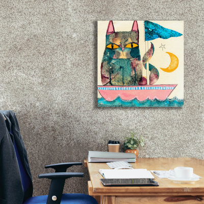«Epic Graffiti» «By The Light of the Moon» par Wyanne, art mural sur toile, 18 po x 18 po